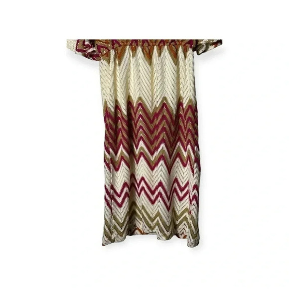 1821. JUDITH MARCH CUTOUT LACE MINI DRESS BOHO THEMED CHEVRON MATERIAL‎ SIZE SM - Picture 4 of 9